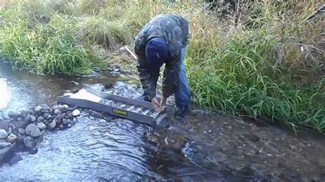 build a metal sluice box|setting up a sluice box.